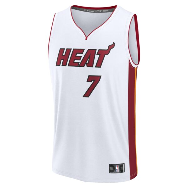 Kel'el Ware Miami Heat Fanatics Fast Break Replica Player Jersey - Association Edition - White - Image 3