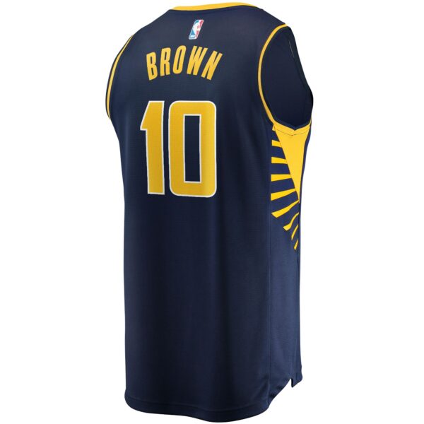 Kendall Brown Indiana Pacers Fanatics 2021/22 Fast Break Replica Jersey - Icon Edition - Navy - Image 4