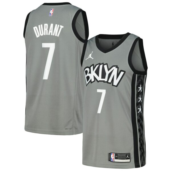 Kevin Durant Brooklyn Nets Nike Swingman Player Jersey - Statement Edition - Gray - Image 2