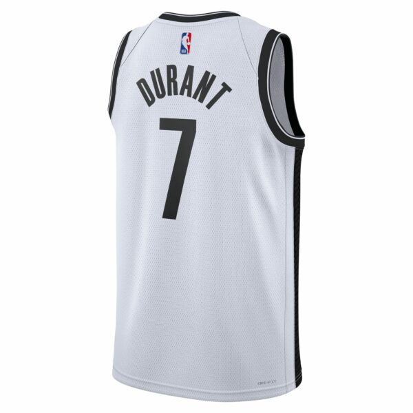 Kevin Durant Brooklyn Nets Nike Unisex Swingman Jersey - Association Edition - White - Image 4