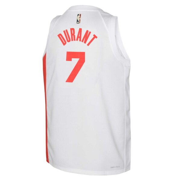 Kevin Durant Brooklyn Nets Nike Youth 2022/23 Swingman Jersey White - Classic Edition - Image 4