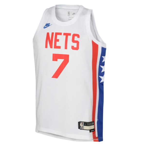 Kevin Durant Brooklyn Nets Nike Youth 2022/23 Swingman Jersey White - Classic Edition - Image 3