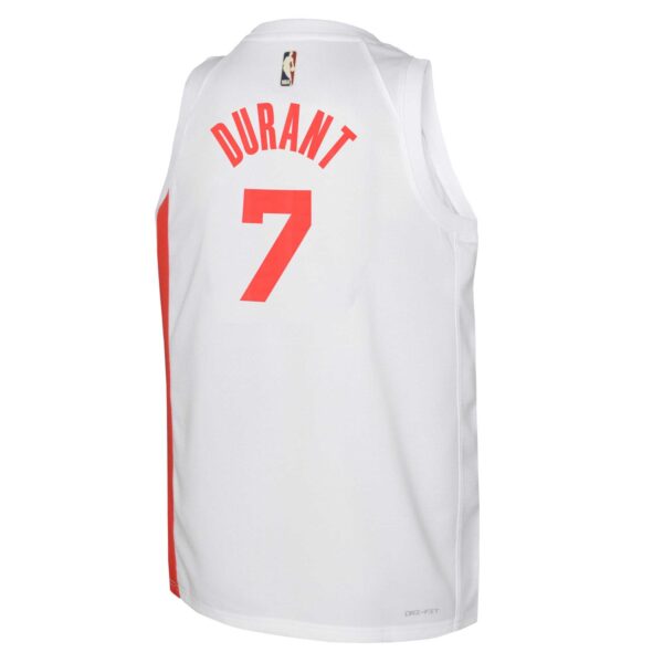 Kevin Durant Brooklyn Nets Nike Youth 2022/23 Swingman Jersey White - Classic Edition - Image 4