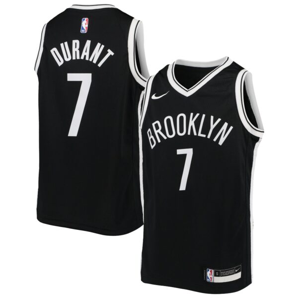Kevin Durant Brooklyn Nets Nike Youth Swingman Jersey - Icon Edition - Black - Image 2