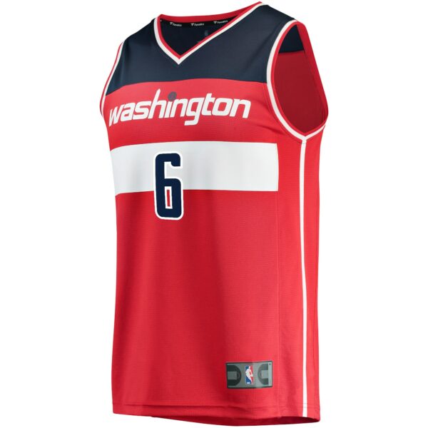 Kristaps Porzingis Washington Wizards Fanatics Fast Break Replica Jersey - Icon Edition - Red - Image 3