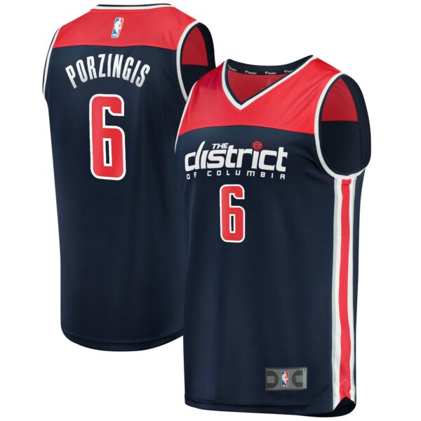 Kristaps Porzingis Washington Wizards Fanatics Fast Break Replica Player Jersey - Statement Edition - Navy - Image 2