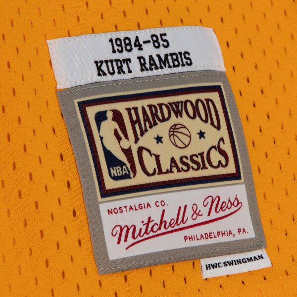 Kurt Rambis Los Angeles Lakers Mitchell & Ness 1984/85 Swingman Jersey - Gold - Image 6