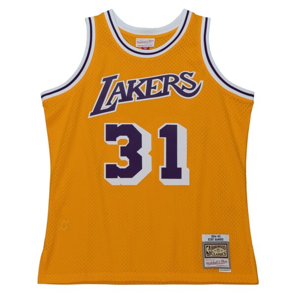 Kurt Rambis Los Angeles Lakers Mitchell & Ness 1984/85 Swingman Jersey - Gold - Image 3