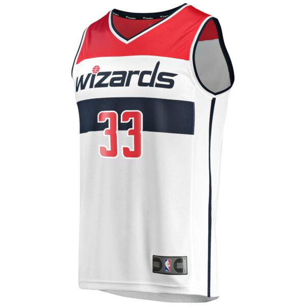 Kyle Kuzma Washington Wizards Fanatics Fast Break Replica Jersey - Association Edition - White - Image 3