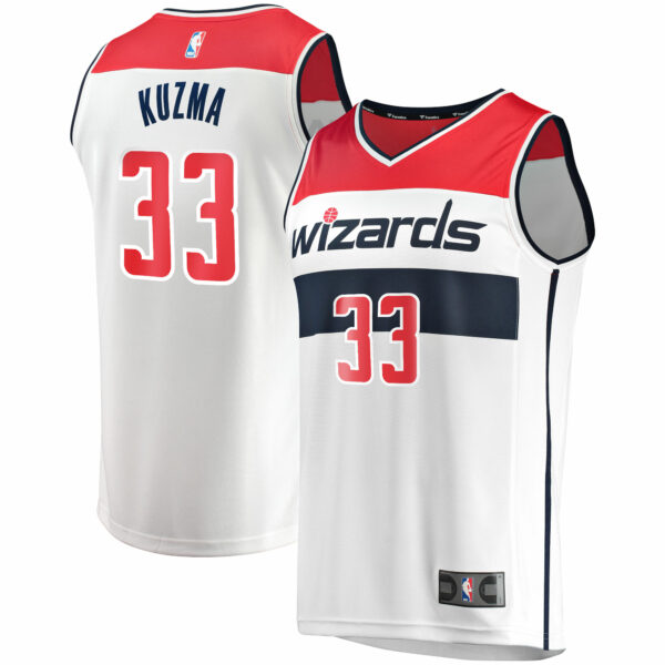 Kyle Kuzma Washington Wizards Fanatics Fast Break Replica Jersey - Association Edition - White - Image 2