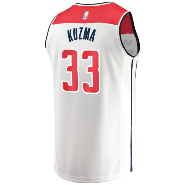 Kyle Kuzma Washington Wizards Fanatics Fast Break Replica Jersey - Association Edition - White - Image 4