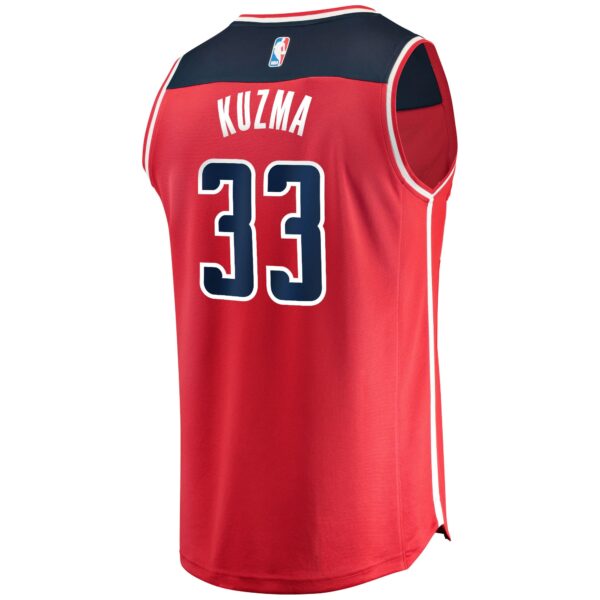 Kyle Kuzma Washington Wizards Fanatics Fast Break Replica Jersey - Icon Edition - Red - Image 4