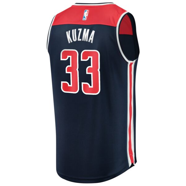Kyle Kuzma Washington Wizards Fanatics Fast Break Replica Player Jersey - Statement Edition - Navy - Image 4