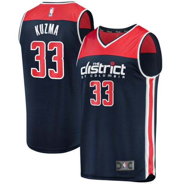 Kyle Kuzma Washington Wizards Fanatics Youth Fast Break Player Jersey Navy - Statement Edition - Image 2