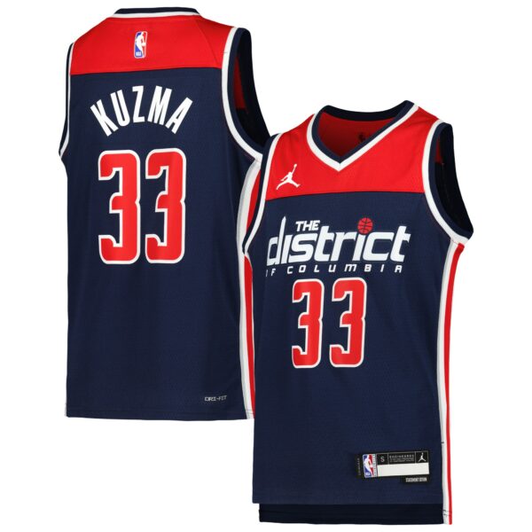 Kyle Kuzma Washington Wizards Jordan Brand Youth Swingman Jersey - Statement Edition - Navy - Image 2