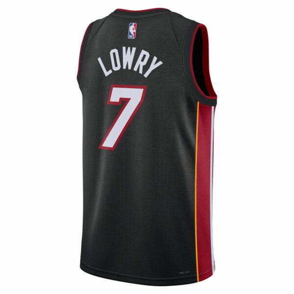 Kyle Lowry Miami Heat Nike Unisex Swingman Jersey - Icon Edition - Black - Image 4