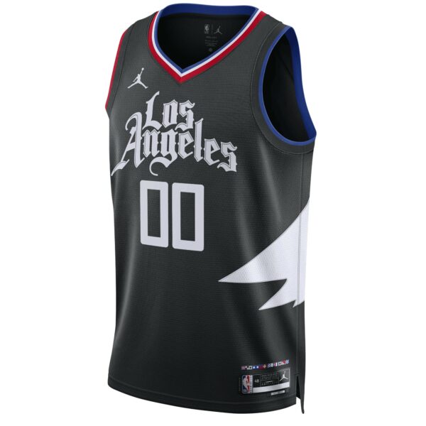 LA Clippers Jordan Brand Unisex 2022/23 Swingman Custom Jersey - Statement Edition - Black - Image 3