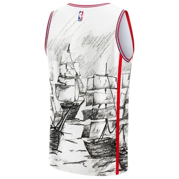 LA Clippers NBA & KidSuper Studios by Fanatics Unisex Hometown Jersey - Gray - Image 4