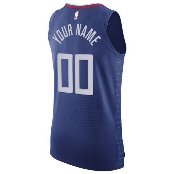 LA Clippers Nike 2020/21 Authentic Custom Jersey Blue - Icon Edition - Image 4
