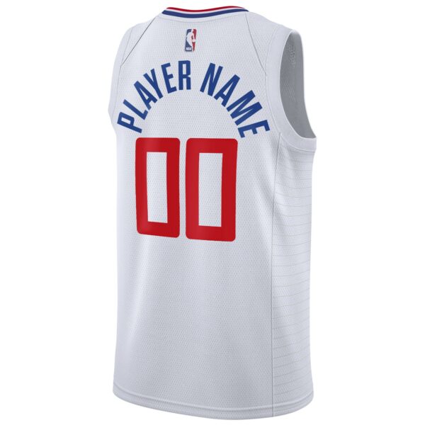 LA Clippers Nike 2020/21 Swingman Custom Jersey - Association Edition - White - Image 4