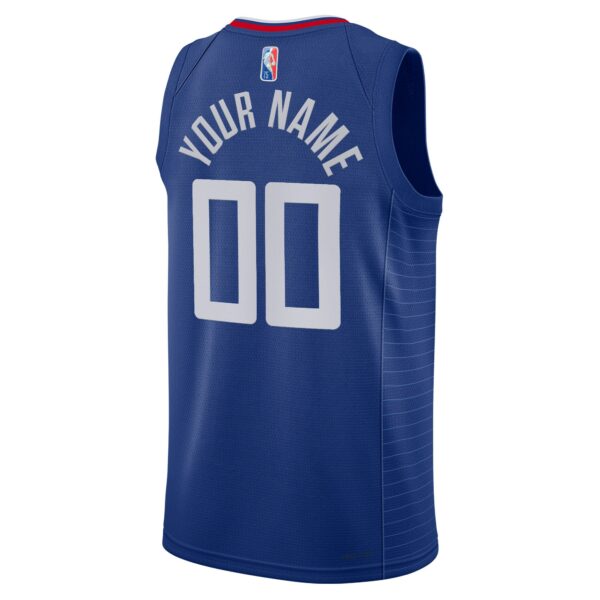 LA Clippers Nike 2021/22 Diamond Swingman Custom Jersey - Icon Edition - Royal - Image 4