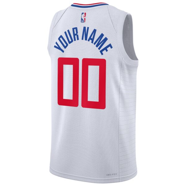 LA Clippers Nike Unisex Swingman Custom Jersey White - Association Edition - Image 4