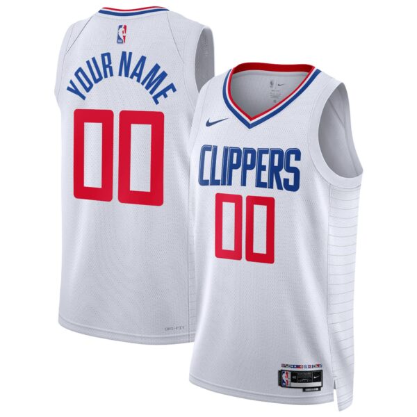 LA Clippers Nike Unisex Swingman Custom Jersey White - Association Edition - Image 2