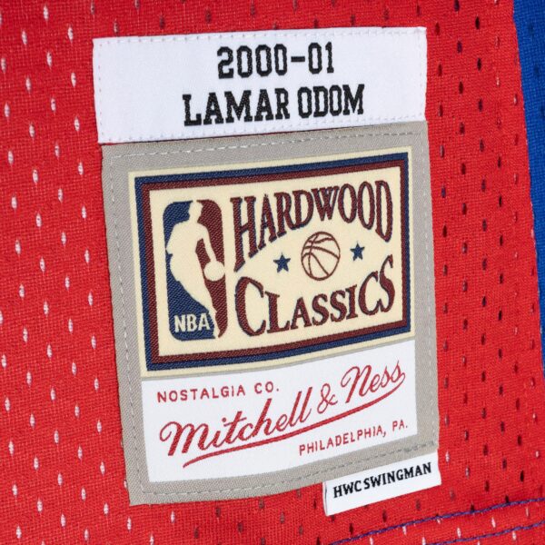Lamar Odom LA Clippers Mitchell & Ness Hardwood Classics 2000/01 Split Swingman Jersey - Royal/Red - Image 6