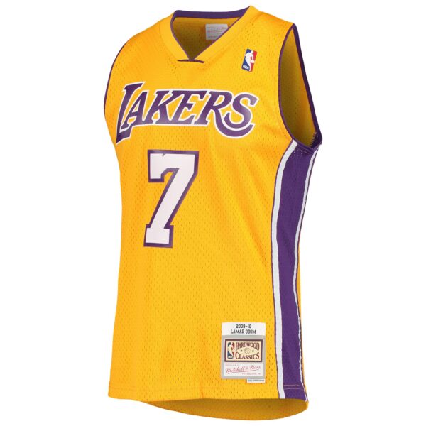 Lamar Odom Los Angeles Lakers Mitchell & Ness 2001/02 Hardwood Classics Swingman Jersey - Gold - Image 3