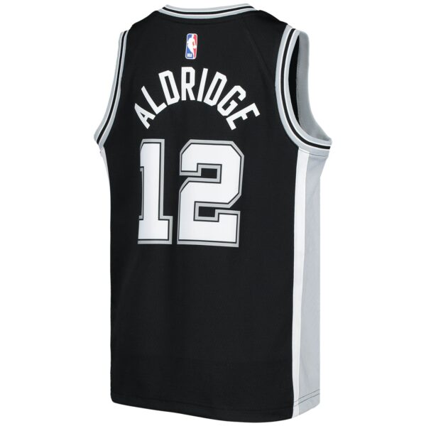 LaMarcus Aldridge San Antonio Spurs Nike Youth Swingman Jersey - Icon Edition - Black - Image 4