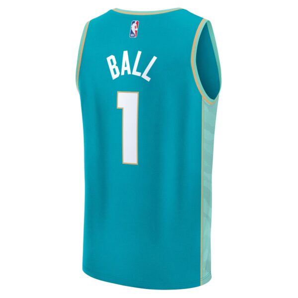 LaMelo Ball Charlotte Hornets Fanatics Fast Break Jersey - Teal - City Edition - Image 4