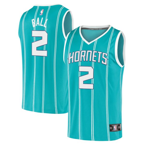 LaMelo Ball Charlotte Hornets Fanatics Fast Break Replica Jersey Teal - Icon Edition - Image 2