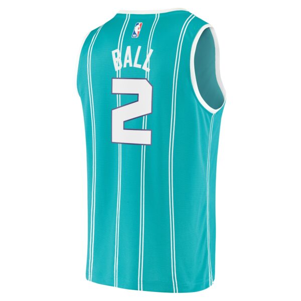 LaMelo Ball Charlotte Hornets Fanatics Fast Break Replica Jersey Teal - Icon Edition - Image 4