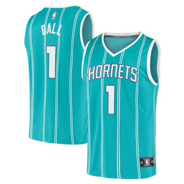 LaMelo Ball Charlotte Hornets Fanatics Youth Fast Break Player Jersey - Icon Edition - Teal - Image 2