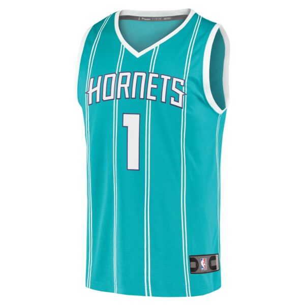 LaMelo Ball Charlotte Hornets Fanatics Youth Fast Break Player Jersey - Icon Edition - Teal - Image 3