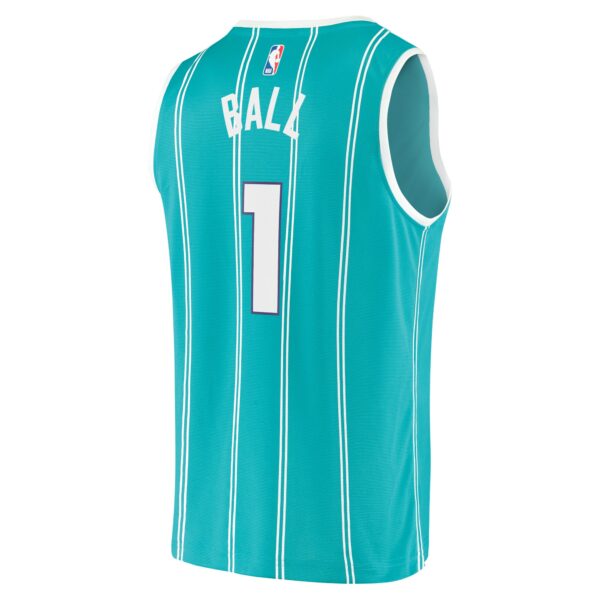 LaMelo Ball Charlotte Hornets Fanatics Youth Fast Break Player Jersey - Icon Edition - Teal - Image 4