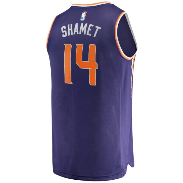 Landry Shamet Phoenix Suns Fanatics Fast Break Replica Jersey - Icon Edition - Purple - Image 4