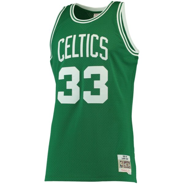 Larry Bird Boston Celtics Mitchell & Ness 1985/86 Big & Tall Hardwood Classics Swingman Jersey - Kelly Green - Image 3