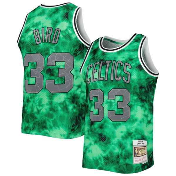 Larry Bird Boston Celtics Mitchell & Ness 1985/86 Galaxy Swingman Jersey - Kelly Green - Image 2