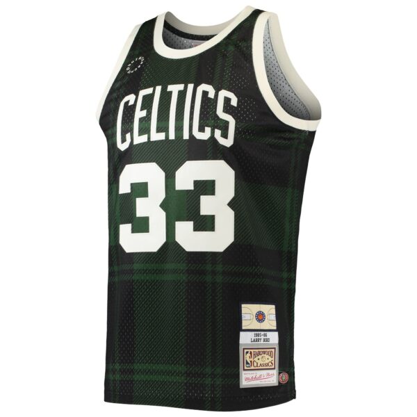 Larry Bird Boston Celtics Mitchell & Ness 1985/86 Hardwood Classics Uninterrupted Swingman Jersey - Black - Image 3