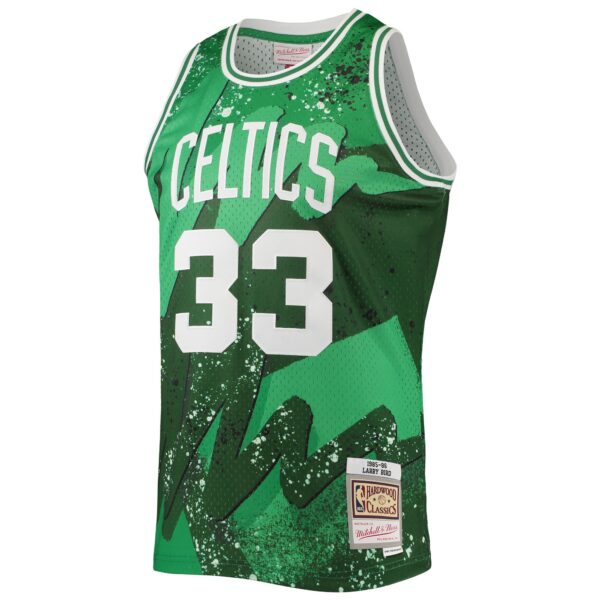 Larry Bird Boston Celtics Mitchell & Ness Hardwood Classics 1985/86 Hyper Hoops Swingman Jersey - Kelly Green - Image 3