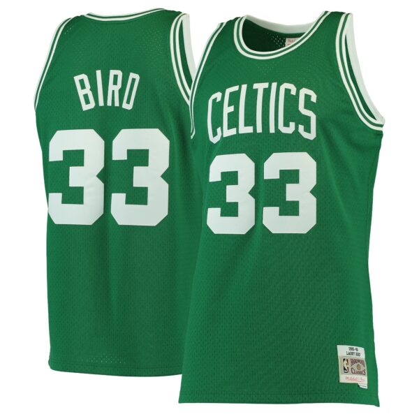 Larry Bird Boston Celtics Mitchell & Ness Hardwood Classics Swingman Jersey - Kelly Green - Image 2