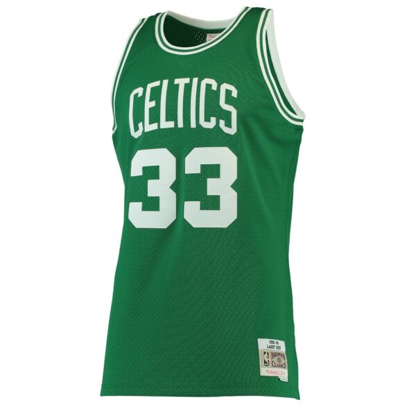 Larry Bird Boston Celtics Mitchell & Ness Hardwood Classics Swingman Jersey - Kelly Green - Image 3