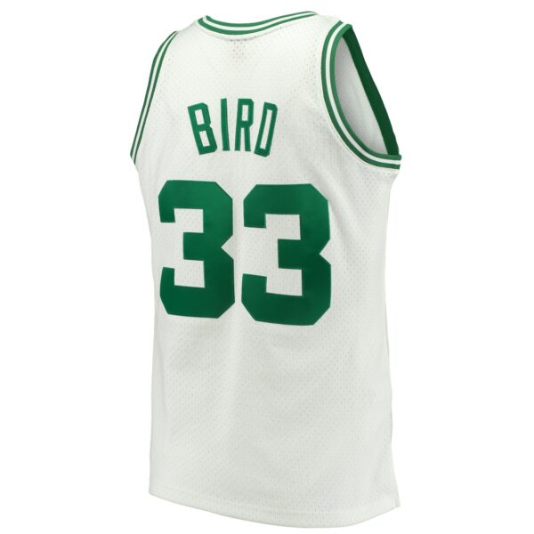 Larry Bird Boston Celtics Mitchell & Ness Hardwood Classics Swingman Jersey - White - Image 4