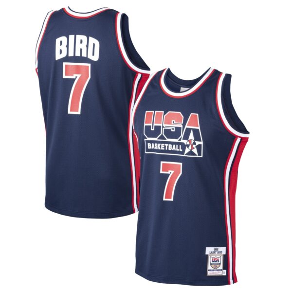 Larry Bird USA Basketball Mitchell & Ness 1992 Dream Team Authentic Jersey - Navy - Image 2