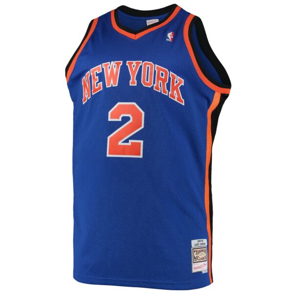 Larry Johnson New York Knicks Mitchell & Ness 1998/99 Big & Tall Hardwood Classics Swingman Jersey - Blue - Image 3