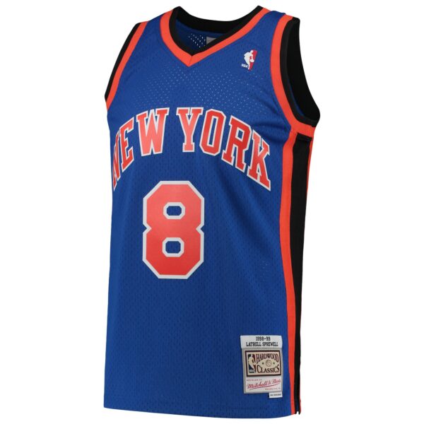 Latrell Sprewell New York Knicks Mitchell & Ness 1998/99 Hardwood Classics Swingman Jersey - Blue - Image 3