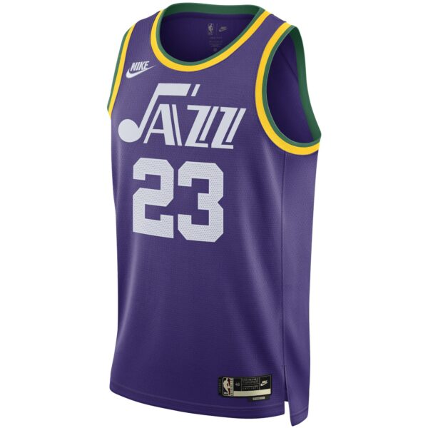Lauri Markkanen Utah Jazz Nike Unisex 2023/24 Swingman Replica Jersey - Classic Edition - Purple - Image 3