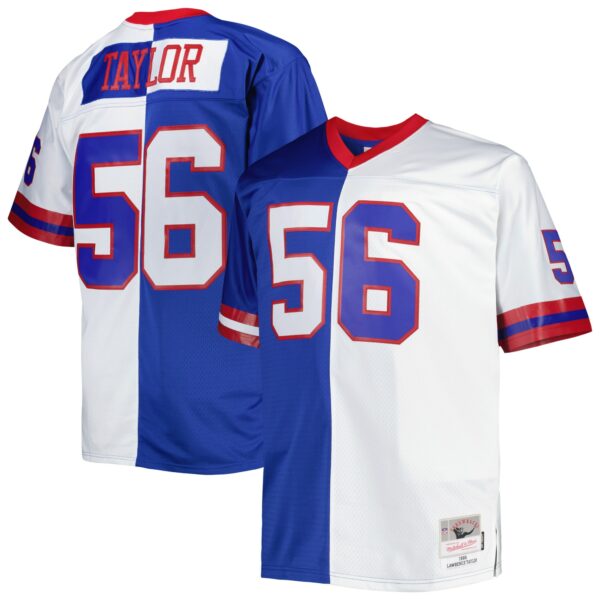 Lawrence Taylor New York Giants Mitchell & Ness Big & Tall Split Legacy Retired Player Replica Jersey - Royal-White