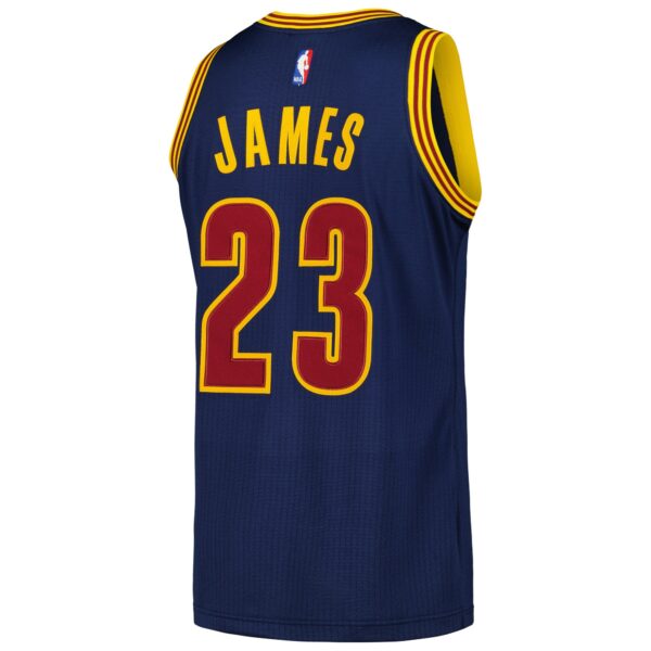 LeBron James Cleveland Cavaliers Mitchell & Ness 2015/16 Hardwood Classics Authentic Jersey - Navy - Image 4